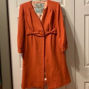 Anthropologie wool Orange Coat